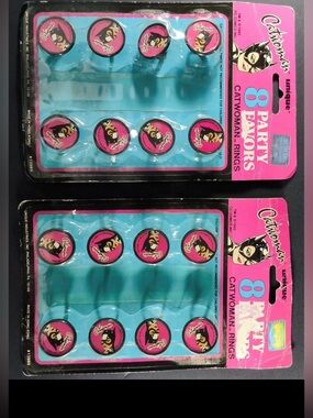 Vintage 1992 Batman Returns Catwoman Party Favor Toy Lot Sealed DC Comics